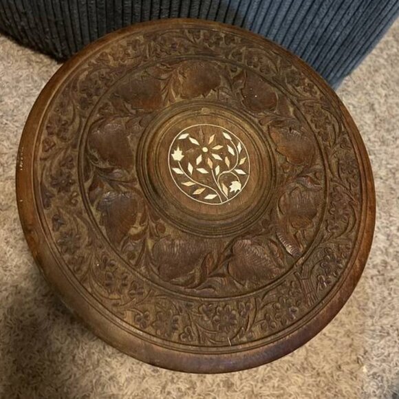 Carved Decorative Stool - Picture 3 of 3